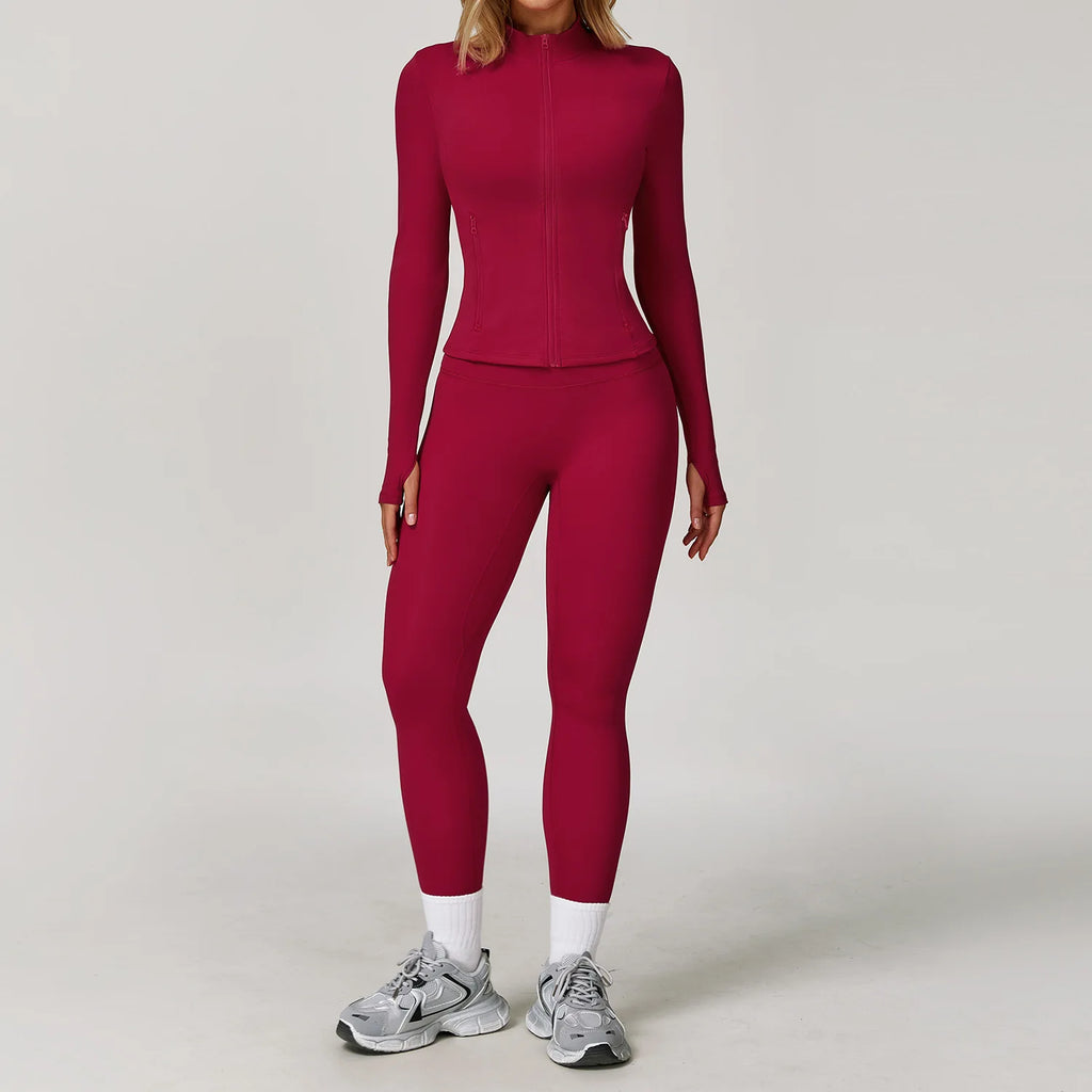 Gym Outfit Women Tracksuit 2/3PCS Yoga Suit Sports Set Running Workout Clothe Long Sleeve Sports Bra Athletic Wear Yoga Clothing