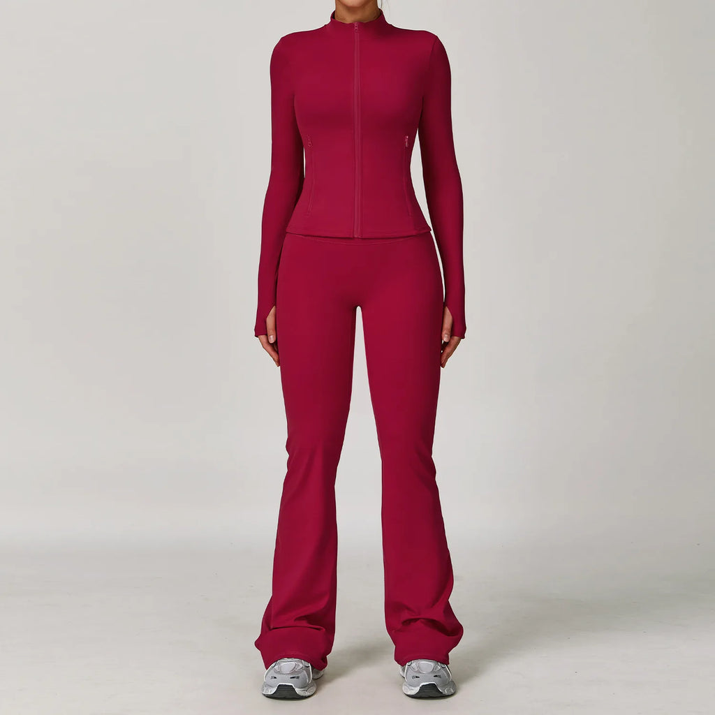 Gym Outfit Women Tracksuit 2/3PCS Yoga Suit Sports Set Running Workout Clothe Long Sleeve Sports Bra Athletic Wear Yoga Clothing
