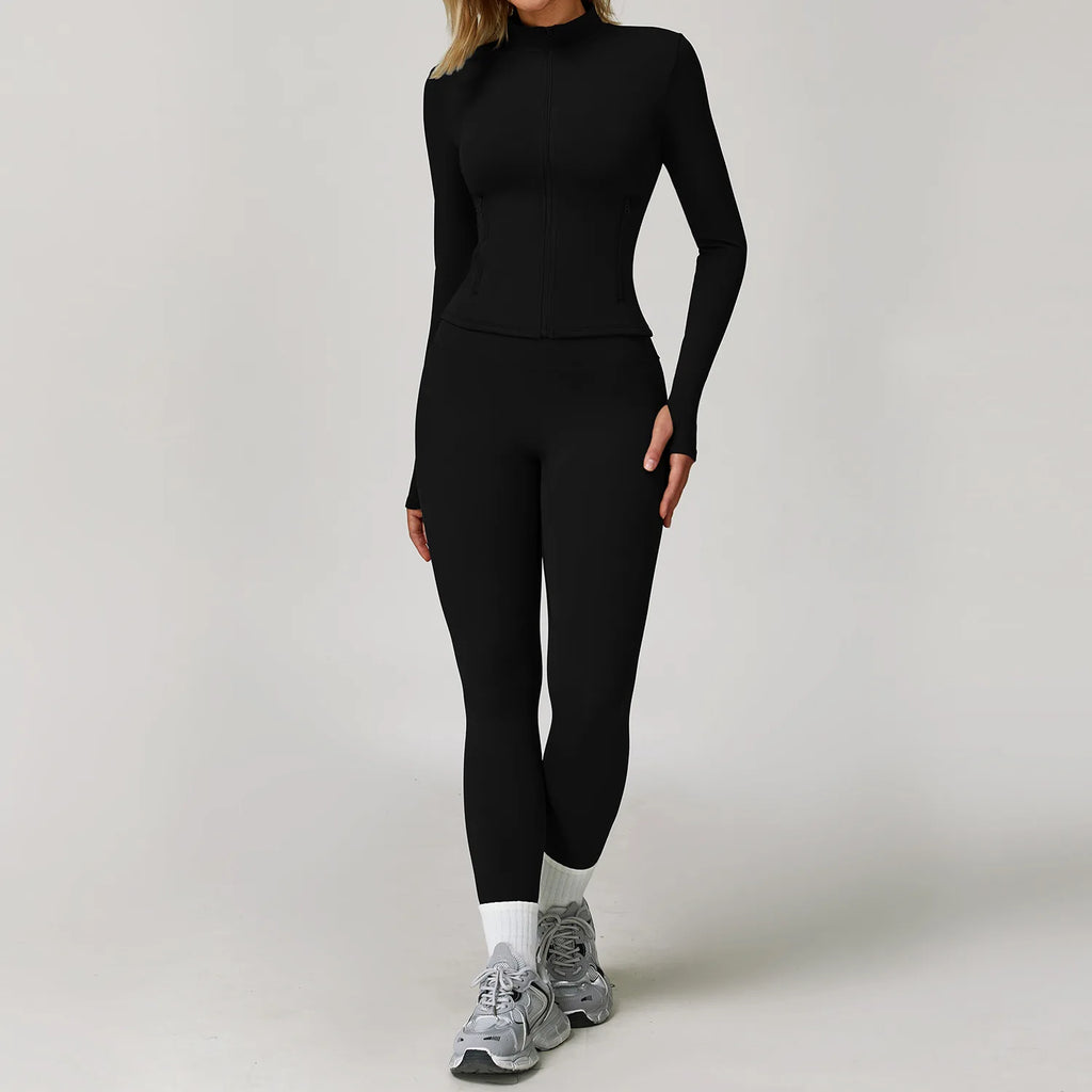 Gym Outfit Women Tracksuit 2/3PCS Yoga Suit Sports Set Running Workout Clothe Long Sleeve Sports Bra Athletic Wear Yoga Clothing